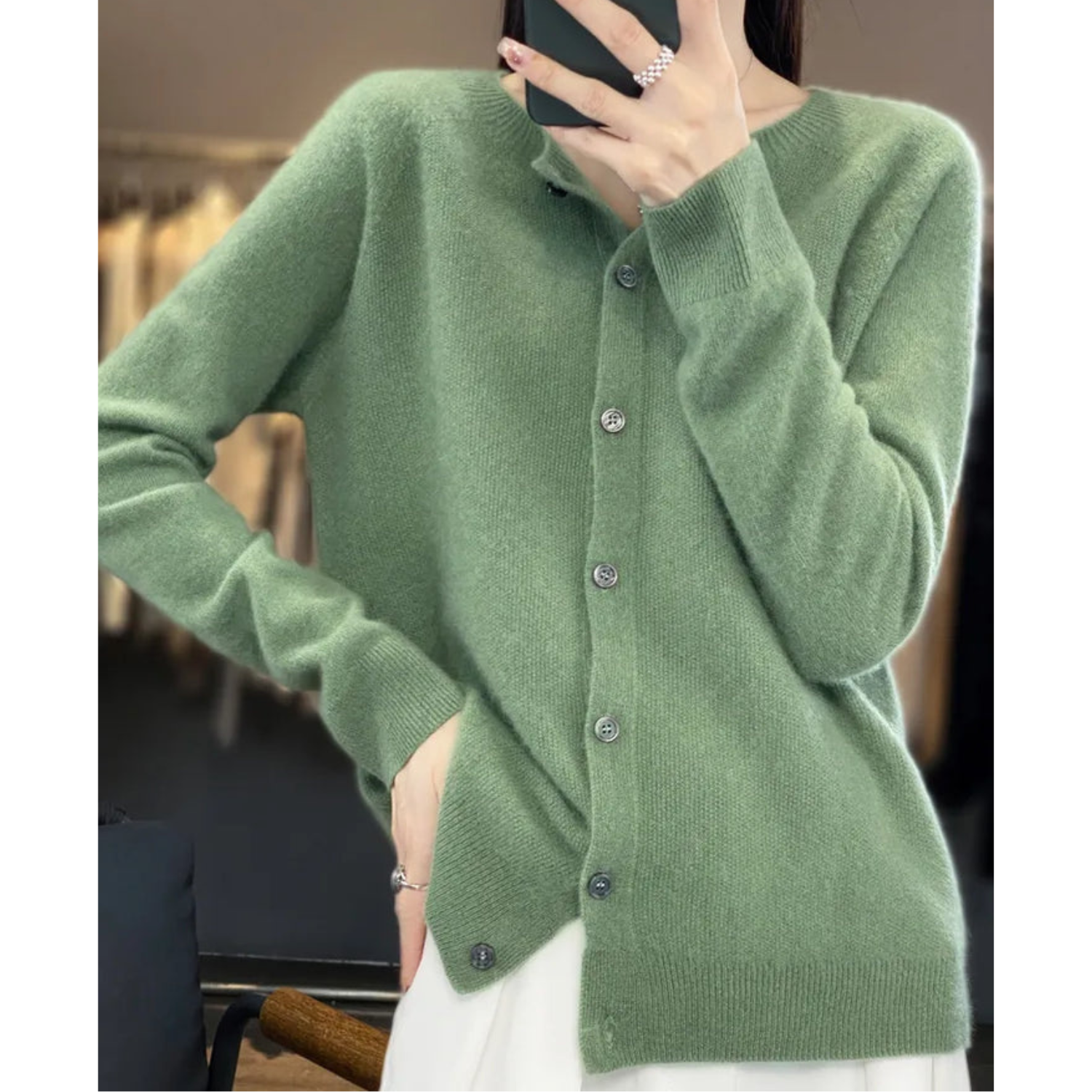 Emma™ - 100% Merino Wool Cardigan