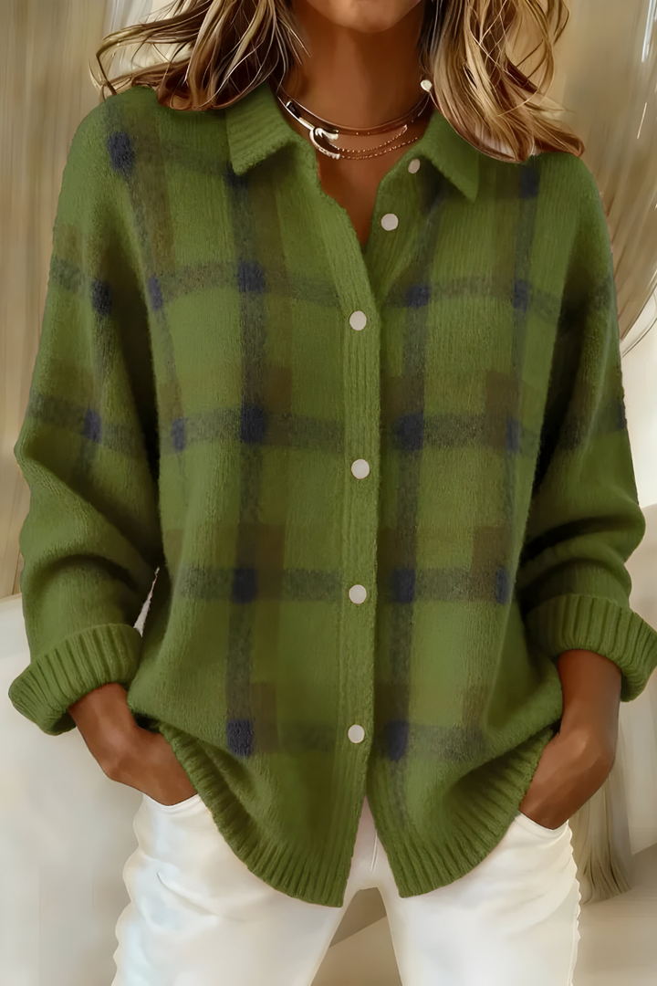 Emma - Soft Check Cardigan
