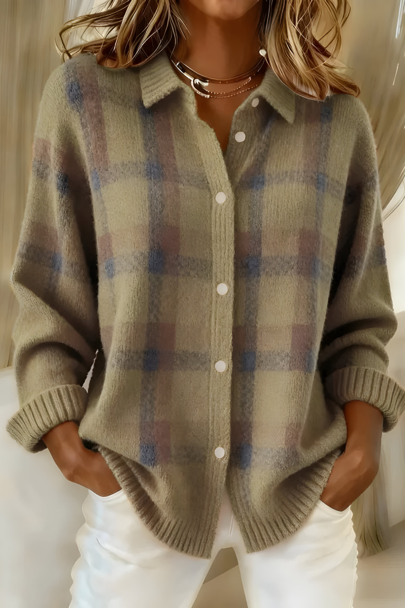Emma - Soft Check Cardigan