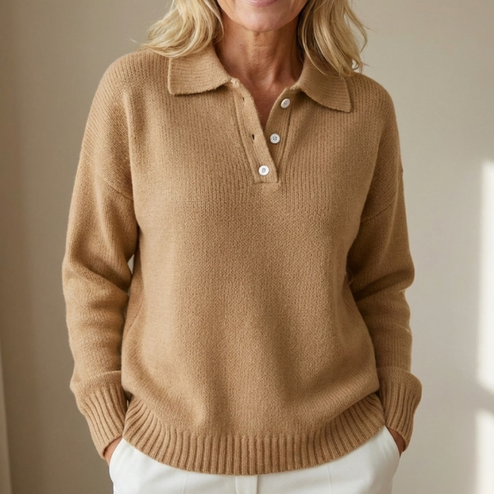 Emma | Soft Knit Sweater with Collar