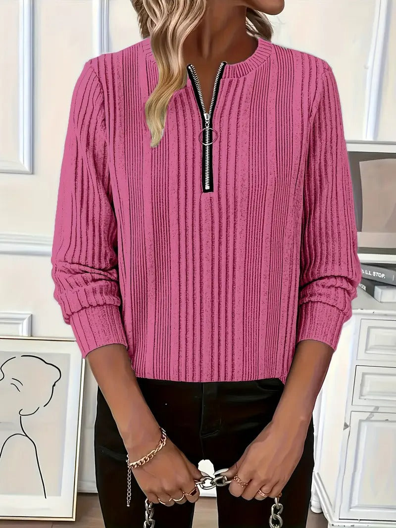 Emma™ | Rowan Cable Zip Sweater