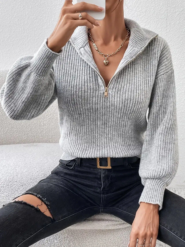 Emma | Women Chic Half-Zip Knit