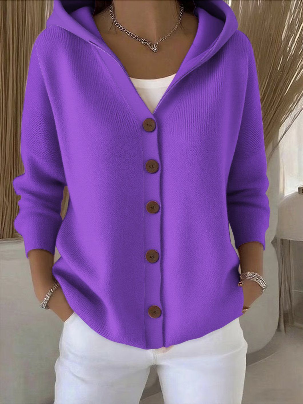 Emma™ - Soft Hooded Knit Cardigan