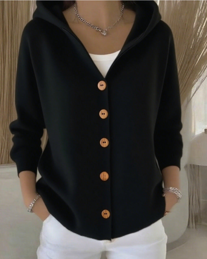 Emma™ - Soft Hooded Knit Cardigan