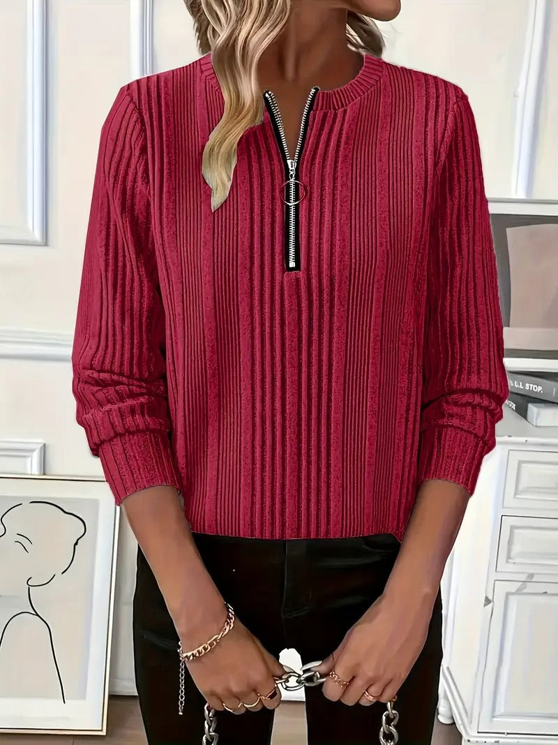 Emma™ | Rowan Cable Zip Sweater